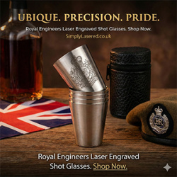 Royal Engineers set of 4 Shot Glasses